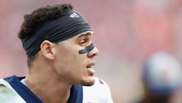 SANTA CLARA, CA - DECEMBER 09: Justin Simmons #31 of the Denver Broncos walks from the field after the first half against the San Francisco 49ers at Levi's Stadium on December 9, 2018 in Santa Clara, California. (Photo by Lachlan Cunningham/Getty Images)