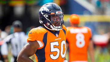 Denver Broncos special teamer Jonas Griffith. Mandatory Credit: Mark J. Rebilas-USA TODAY Sports