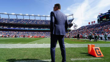 Denver Broncos general manager George Paton. Mandatory Credit: Ron Chenoy-USA TODAY Sports