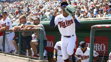 Minnesota Twins center fielder Byron Buxton takes the field prior to the first inning of the game against the Boston Red Sox during spring training. (Sam Navarro-USA TODAY Sports)