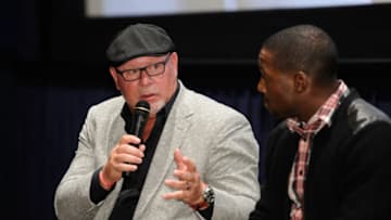 LOS ANGELES, CA - JUNE 09: Bruce Arians (L) and Patrick Peterson attend the premiere of 'All or Nothing' at Regal Cinemas L.A. Live on June 9, 2016 in Los Angeles, California. (Photo by Noel Vasquez/Getty Images for Amazon)