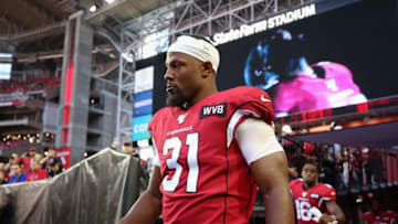 GLENDALE, ARIZONA - DECEMBER 01: Running back David Johnson #31 of the Arizona Cardinals walks onto the field before the NFL game against the Los Angeles Rams at State Farm Stadium on December 01, 2019 in Glendale, Arizona. (Photo by Christian Petersen/Getty Images)
