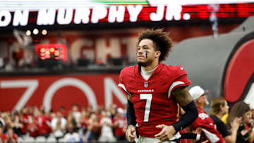 GLENDALE, ARIZONA - SEPTEMBER 25: Byron Murphy Jr. #7 of the Arizona Cardinals takes the field prior to an NFL football game between the Arizona Cardinals and the Los Angeles Rams at State Farm Stadium on September 25, 2022 in Glendale, Arizona. The Los Angeles Rams won 20-12. (Photo by Michael Owens/Getty Images)