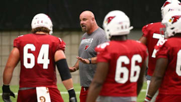 Arizona Cardinals offensive line coach Sean Kugler during training camp on July 26, 2019 in Glendale, Ariz.Cardinals Training Camp 2019