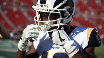 LOS ANGELES, CALIFORNIA - SEPTEMBER 15: Wide receiver Brandin Cooks #12 of the Los Angeles Rams leaves the field after defeating the New Orleans Saints at Los Angeles Memorial Coliseum on September 15, 2019 in Los Angeles, California. (Photo by Meg Oliphant/Getty Images)