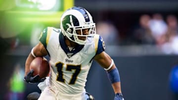 ATLANTA, GA - OCTOBER 20: Robert Woods #17 of the Los Angeles Rams rushes during the second half of a game against the Atlanta Falcons at Mercedes-Benz Stadium on October 20, 2019 in Atlanta, Georgia. (Photo by Carmen Mandato/Getty Images)