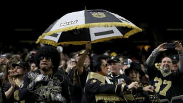 NEW ORLEANS, LOUISIANA - JANUARY 20: New Orleans Saints fans cheer in the NFC Championship game between the Los Angeles Rams and the New Orleans Saints at the Mercedes-Benz Superdome on January 20, 2019 in New Orleans, Louisiana. (Photo by Jonathan Bachman/Getty Images)