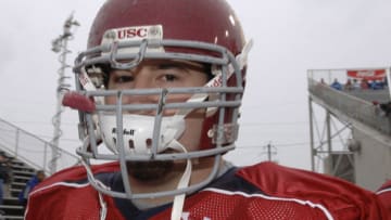 USC offensive lineman Ryan Kalil before the 2007 Under Armour Senior Bowl game at Ladd-Peebles Stadium, Mobile, Alabama, January 27, 2007. (Photo by A. Messerschmidt/Getty Images)