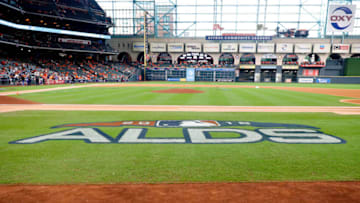 HOUSTON, TX - OCTOBER 05: A general view of Minute Maid Park prior to the game between the Houston Astros and the Cleveland Indians during Game One of the American League Division Series on October 5, 2018 in Houston, Texas. (Photo by Bob Levey/Getty Images)