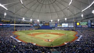 ST. PETERSBURG, FL - APRIL 17: General view as baseball fans watch the Tampa Bay Rays take on the New York Yankees during the sixth inning of a game on April 17, 2014 at Tropicana Field in St. Petersburg, Florida. (Photo by Brian Blanco/Getty Images)