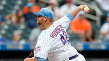 Brooks Pounders with the New York Mets in 2019 (Photo by Jim McIsaac/Getty Images)