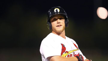 Nov 5, 2016; Surprise, AZ, USA; West outfielder Harrison Bader of the St Louis Cardinals during the Arizona Fall League Fall Stars game at Surprise Stadium. Mandatory Credit: Mark J. Rebilas-USA TODAY Sports