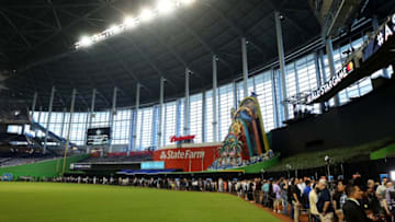 MIAMI, FL - JULY 10: A general view during Gatorade All-Star Workout Day ahead of the 88th MLB All-Star Game at Marlins Park on July 10, 2017 in Miami, Florida. (Photo by Rob Carr/Getty Images)