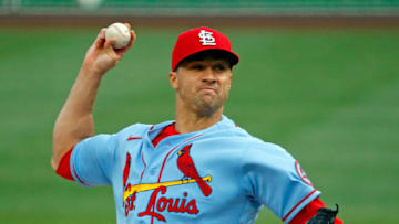 Jack Flaherty #22 of the St. Louis Cardinals in action against the Pittsburgh Pirates at PNC Park on May 1, 2021 in Pittsburgh, Pennsylvania. (Photo by Justin K. Aller/Getty Images)