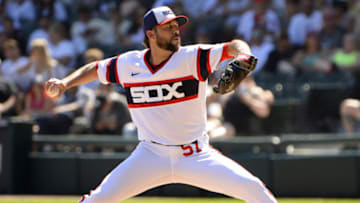 Ryan Tepera #51 of the Chicago White Sox pitches against the New York Yankees on August 15, 2021 at Guaranteed Rate Field in Chicago, Illinois. (Photo by Ron Vesely/Getty Images)