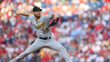 Chad Kuhl #39 of the Pittsburgh Pirates in action against the Philadelphia Phillies during a game at Citizens Bank Park on September 25, 2021 in Philadelphia, Pennsylvania. (Photo by Rich Schultz/Getty Images)
