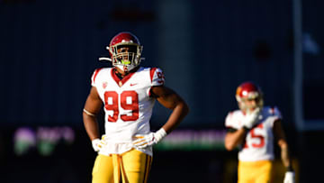 USC football outside linebacker Drake Jackson. (John McGillen via USC Athletics)