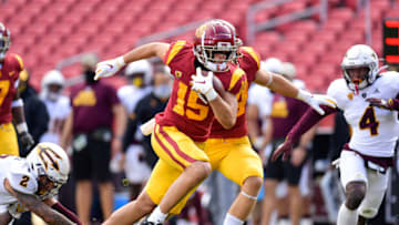 The USC Trojans and ASU Sun Devils kick off their seasons at the Los Angeles Memorial Coliseum on Nov. 7, 2020. (John McGillen via USC Athletics)