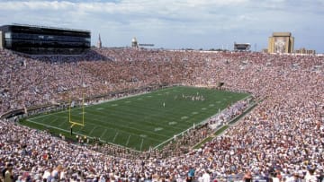 2 Sep 2000: A general view of the stadium during the game between Notre Dame Fighting Irish and theTexas A&M Aggies at Notre Dame Stadium in South Bend, Indiana. The Fighting Irish defeated the Aggies 24-10.Mandatory Credit: Tom Hauck /Allsport