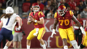 USC football players. (Meg Oliphant/Getty Images)