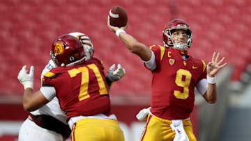USC football quarterback Kedon Slovis. (Sean M. Haffey/Getty Images)