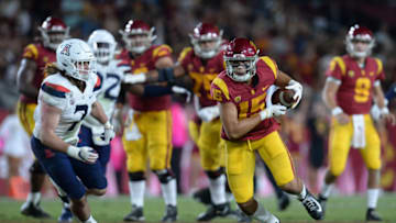 USC football receiver Drake London. (Gary A. Vasquez-USA TODAY Sports)