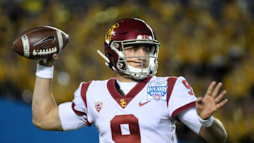 USC foootball quarterback Kedon Slovis. (Kirby Lee-USA TODAY Sports)