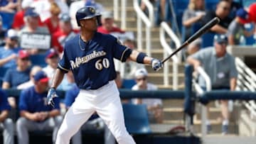 Keon Broxton Hopes to Get His Bat Going SOON! Mandatory Credit: Rick Scuteri-USA TODAY Sports