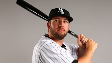 Feb 28, 2015; Glendale, AZ, USA; Chicago White Sox infielder Andy Wilkins poses for a portrait during photo day at Camelback Ranch. Mandatory Credit: Mark J. Rebilas-USA TODAY Sports