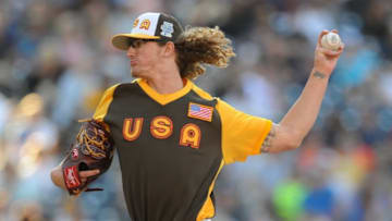 Jul 10, 2016; San Diego, CA, USA; USA pitcher Josh Hader throws during the All Star Game futures baseball game at PetCo Park. Mandatory Credit: Gary A. Vasquez-USA TODAY Sports