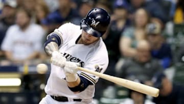MILWAUKEE, WISCONSIN - SEPTEMBER 17: Yasmani Grandal #10 of the Milwaukee Brewers strikes out in the fourth inning against the San Diego Padres at Miller Park on September 17, 2019 in Milwaukee, Wisconsin. (Photo by Dylan Buell/Getty Images)