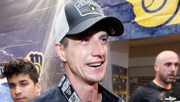 CINCINNATI, OH - SEPTEMBER 25: Milwaukee Brewers manager Craig Counsell reacts after clinching a playoff berth following a 9-2 win over the Cincinnati Reds at Great American Ball Park on September 25, 2019 in Cincinnati, Ohio. (Photo by Joe Robbins/Getty Images)