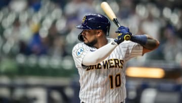 Omar Narvaez, Milwaukee Brewers (Photo by Brace Hemmelgarn/Minnesota Twins/Getty Images)