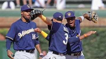 CHICAGO, IL - JULY 06: (L-R) Domingo Santana