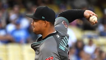 LOS ANGELES, CA - APRIL 14: Taijuan Walker #99 of the Arizona Diamondbacks pitches in the first inning of the game against the Los Angeles Dodgers at Dodger Stadium on April 14, 2018 in Los Angeles, California. (Photo by Jayne Kamin-Oncea/Getty Images)