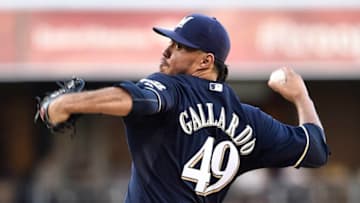 SAN DIEGO, CA - AUGUST 27: Yovani Gallardo