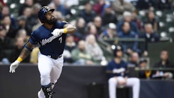 MILWAUKEE, WI - APRIL 18: Eric Thames