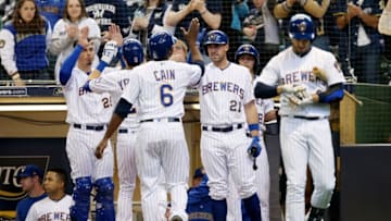 MILWAUKEE, WI - APRIL 22: Christian Yelich