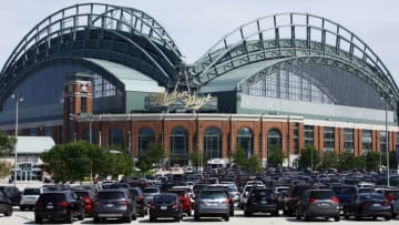 MILWAUKEE, WI - JUNE 06: General view of the ballpark exterior during a game between the Milwaukee Brewers and Miami Marlins at Miller Park on June 6, 2019 in Milwaukee, Wisconsin. The Brewers won 5-1. (Photo by Joe Robbins/Getty Images)