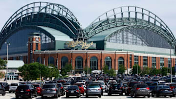 MILWAUKEE, WI - JUNE 06: General view of the ballpark exterior during a game between the Milwaukee Brewers and Miami Marlins at Miller Park on June 6, 2019 in Milwaukee, Wisconsin. The Brewers won 5-1. (Photo by Joe Robbins/Getty Images)