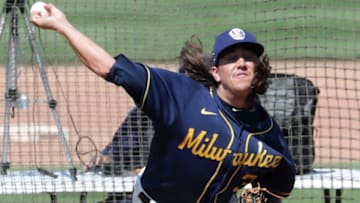 Dylan File delivers during the BrewersÕ alternate training camp on Friday, July 24, 2020, on Neuroscience Group Field at Fox Cities Stadium in Grand Chute, Wis.Wm. Glasheen USA TODAY NETWORK-Apc Brewers Alternate 6059 072420 Wag