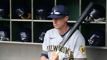 Aug 15, 2021; Pittsburgh, Pennsylvania, USA; Milwaukee Brewers manager Craig Counsell (30) looks on from the dugout before playing the Pittsburgh Pirates at PNC Park. Mandatory Credit: Charles LeClaire-USA TODAY Sports