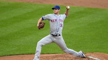 WASHINGTON, DC - SEPTEMBER 23: Steven Matz #32 of the New York Mets pitches in the first inning against the Washington Nationals at Nationals Park on September 23, 2018 in Washington, DC. (Photo by Greg Fiume/Getty Images)