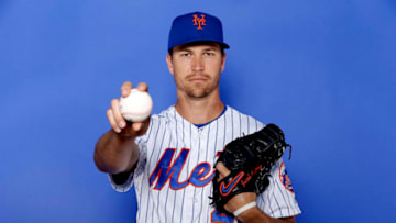 PORT ST. LUCIE, FLORIDA - FEBRUARY 21: Jacob deGrom #48 of the New York Mets poses for a photo on Photo Day at First Data Field on February 21, 2019 in Port St. Lucie, Florida. (Photo by Michael Reaves/Getty Images)