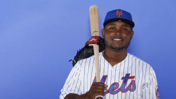 PORT ST. LUCIE, FLORIDA - FEBRUARY 21: Dilson Herrera #16 of the New York Mets poses for a photo on Photo Day at First Data Field on February 21, 2019 in Port St. Lucie, Florida. (Photo by Michael Reaves/Getty Images)