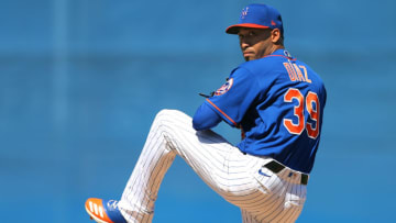 PORT ST. LUCIE, FL - MARCH 11: Edwin Diaz #39 of the New York Mets in action against the St. Louis Cardinals during a spring training baseball game at Clover Park at on March 11, 2020 in Port St. Lucie, Florida. (Photo by Rich Schultz/Getty Images)