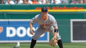 DETROIT, MI - JUNE 10: David Wright of the New York Mets fields during the game against the Detroit Tigers at Comerica Park in Detroit, Michigan on June 10, 2007. The Tigers defeated the Mets 15-7. (Photo by Mark Cunningham/MLB Photos via Getty Images)