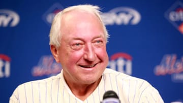 NEW YORK - AUGUST 22: Jerry Koosman speaks at a press conference commemorating the New York Mets 40th anniversary of the 1969 World Championship team on August 22, 2009 at Citi Field in the Flushing neighborhood of the Queens borough of New York City. (Photo by Jared Wickerham/Getty Images)