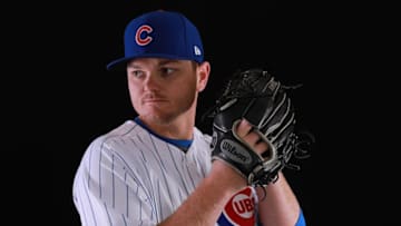 MESA, AZ - FEBRUARY 20: Justin Wilson #37 of the Chicago Cubs poses during Chicago Cubs Photo Day on February 20, 2018 in Mesa, Arizona. (Photo by Gregory Shamus/Getty Images)