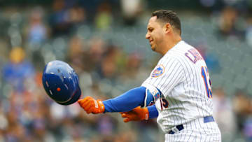 NEW YORK, NY - MAY 06: Asdrubal Cabrera #13 of the New York Mets throws his helmet after flying out to right field in the eighth inning against the Colorado Rockies at Citi Field on May 6, 2018 in the Flushing neighborhood of the Queens borough of New York City. (Photo by Mike Stobe/Getty Images)